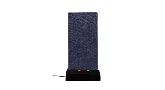 Marcelo Blue Natural Fiber Shade Table Lamp with Black  Iron  Base (Blue) by Urban Ladder - Design 1 Side View - 611091