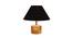Alice Black Fabric Shade Table Lamp with Natural  Wooden Base (Black) by Urban Ladder - Design 1 Side View - 611106