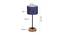 Marlon Blue Natural Fiber Shade Table Lamp with Natural  Wood & Iron  Base (Blue) by Urban Ladder - Design 1 Dimension - 611135