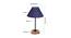 Rogelio Blue Natural Fiber Shade Table Lamp with Natural  Wood & Iron  Base (Blue) by Urban Ladder - Design 1 Dimension - 611136