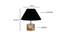Alice Black Fabric Shade Table Lamp with Natural  Wooden Base (Black) by Urban Ladder - Design 1 Dimension - 611176
