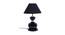 Eddie Black Fabric Shade Table Lamp with Black  Iron  Base (Black) by Urban Ladder - Front View Design 1 - 611191