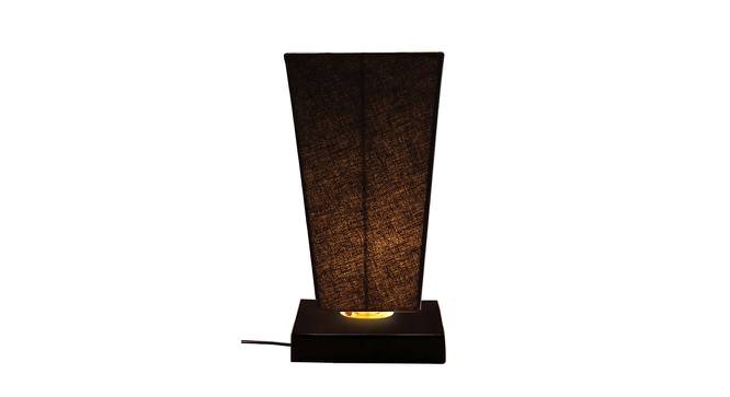 Kohen Black Fabric Shade Table Lamp with Black  Iron  Base (Black) by Urban Ladder - Design 1 Side View - 611215