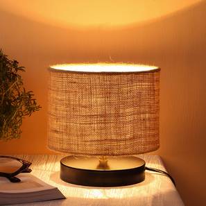Table Lamps Design Durland Beige Natural Fiber Shade Table Lamp with Black  Iron  Base (Beige)