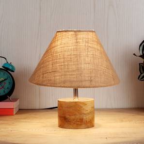 devansh Bharati Beige Natural Fiber Shade Table Lamp with Natural Wooden Base-picture-14