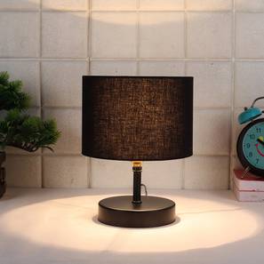 Table Lamps In Hyderabad Design Vendela Black Fabric Shade Table Lamp with Black  Iron  Base (Black)