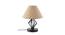 Rubie Beige Fabric Shade Table Lamp with Black  Iron  Base (Beige) by Urban Ladder - Front View Design 1 - 611273