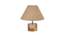 Bharati Beige Natural Fiber Shade Table Lamp with Natural  Wooden Base (Beige) by Urban Ladder - Front View Design 1 - 611279