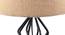Rubie Beige Fabric Shade Table Lamp with Black  Iron  Base (Beige) by Urban Ladder - Design 1 Side View - 611303