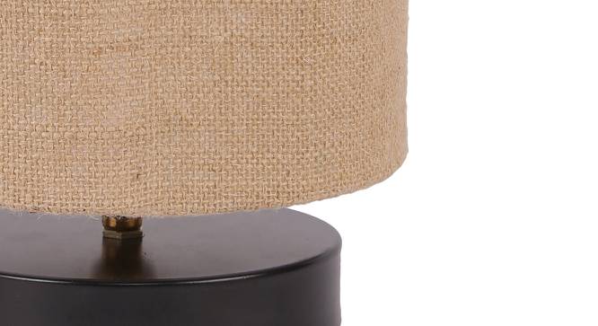 Durland Beige Natural Fiber Shade Table Lamp with Black  Iron  Base (Beige) by Urban Ladder - Design 1 Side View - 611305