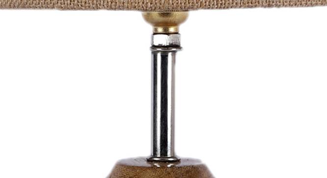 Edwidge Beige Natural Fiber Shade Table Lamp with Natural  Wooden Base (Beige) by Urban Ladder - Design 1 Side View - 611311