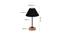 Keenan Black Fabric Shade Table Lamp with Natural  Wood & Iron  Base (Black) by Urban Ladder - Design 1 Dimension - 611346