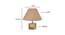 Bharati Beige Natural Fiber Shade Table Lamp with Natural  Wooden Base (Beige) by Urban Ladder - Design 1 Dimension - 611370