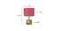 Hurst Pink Natural Fiber Shade Table Lamp with Natural  Wooden Base (Pink) by Urban Ladder - Design 1 Dimension - 611473