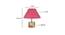 Camille Pink Natural Fiber Shade Table Lamp with Natural  Wooden Base (Pink) by Urban Ladder - Design 1 Dimension - 611476