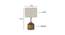 Eliot White Natural Fiber Shade Table Lamp with Natural  Wooden Base (White) by Urban Ladder - Design 1 Dimension - 611477