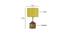 Harper Yellow Natural Fiber Shade Table Lamp with Natural  Wooden Base (Yellow) by Urban Ladder - Design 1 Dimension - 611480