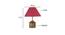 Joy Pink Natural Fiber Shade Table Lamp with Natural  Wooden Base (Pink) by Urban Ladder - Design 1 Dimension - 611483