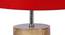 Audrey Red Fabric Shade Table Lamp with Natural  Wooden Base (Red) by Urban Ladder - Ground View Design 1 - 611528