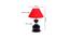 Rayden Red Fabric Shade Table Lamp with Black  Iron  Base (Red) by Urban Ladder - Design 1 Dimension - 611560