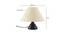 Rawnie Off White Fabric Shade Table Lamp with Black  Iron  Base (Off White) by Urban Ladder - Design 1 Dimension - 611636