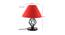 Ware Red Fabric Shade Table Lamp with Black  Iron  Base (Red) by Urban Ladder - Design 1 Dimension - 611639