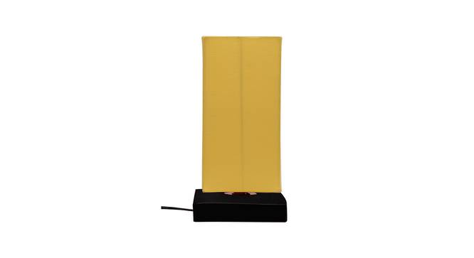 Leonard Yellow Fabric Shade Table Lamp with Black  Iron  Base (Yellow) by Urban Ladder - Design 1 Side View - 611642