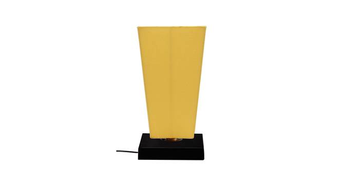 Ermias Yellow Fabric Shade Table Lamp with Black  Iron  Base (Yellow) by Urban Ladder - Design 1 Side View - 611647