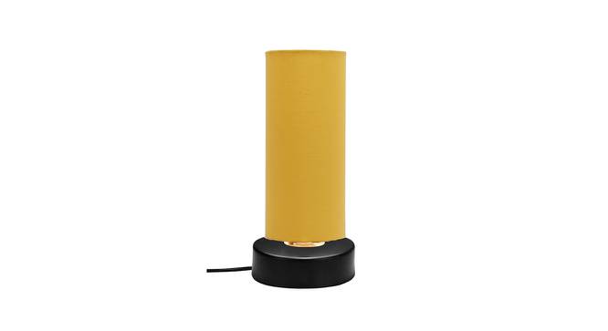 Jamir Yellow Fabric Shade Table Lamp with Black  Iron  Base (Yellow) by Urban Ladder - Design 1 Side View - 611651