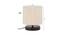 Ainsworth Off White Fabric Shade Table Lamp with Black  Iron  Base (Off White) by Urban Ladder - Design 1 Dimension - 611655