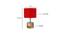 Freedom Red Fabric Shade Table Lamp with Natural  Wooden Base (Red) by Urban Ladder - Design 1 Dimension - 611663