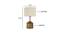 Curtis Off White Fabric Shade Table Lamp with Natural  Wooden Base (Off White) by Urban Ladder - Design 1 Dimension - 611667