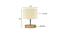 Palmyra Off White Fabric Shade Table Lamp with Natural  Wooden Base (Off White) by Urban Ladder - Design 1 Dimension - 611678