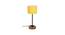 Duncan Yellow Fabric Shade Table Lamp with Natural  Wood & Iron  Base (Yellow) by Urban Ladder - Design 1 Side View - 611692