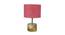 Hurst Pink Natural Fiber Shade Table Lamp with Natural  Wooden Base (Pink) by Urban Ladder - Design 1 Side View - 611722
