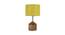 Harper Yellow Natural Fiber Shade Table Lamp with Natural  Wooden Base (Yellow) by Urban Ladder - Design 1 Side View - 611729