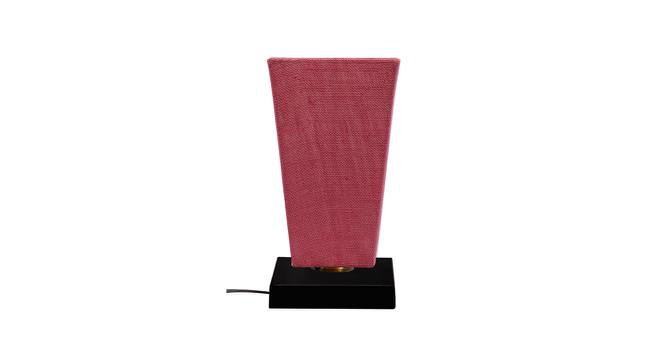 Sam Pink Natural Fiber Shade Table Lamp with Black  Iron  Base (Pink) by Urban Ladder - Design 1 Side View - 611805