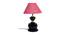 Vincenzo Pink Natural Fiber Shade Table Lamp with Black  Iron  Base (Pink) by Urban Ladder - Design 1 Side View - 611808