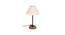 Jericho Off White Fabric Shade Table Lamp with Natural  Wood & Iron  Base (Off White) by Urban Ladder - Design 1 Side View - 611842