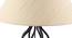 Colston Off White Fabric Shade Table Lamp with Black  Iron  Base (Off White) by Urban Ladder - Design 1 Side View - 611871