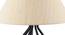 Tylee Off White Fabric Shade Table Lamp with Black  Iron  Base (Off White) by Urban Ladder - Design 1 Side View - 611874
