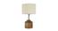 Curtis Off White Fabric Shade Table Lamp with Natural  Wooden Base (Off White) by Urban Ladder - Design 1 Side View - 611886