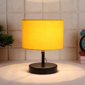 Zadie Yellow Fabric Shade Table Lamp with Black Iron Base-image-42