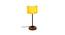 Duncan Yellow Fabric Shade Table Lamp with Natural  Wood & Iron  Base (Yellow) by Urban Ladder - Front View Design 1 - 611929