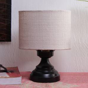 devansh Raeburn White Natural Fiber Shade Table Lamp with Black Iron Base-picture-16