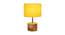 Mansell Yellow Fabric Shade Table Lamp with Natural  Wooden Base (Yellow) by Urban Ladder - Front View Design 1 - 611958