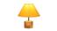 Ayelet Yellow Fabric Shade Table Lamp with Natural  Wooden Base (Yellow) by Urban Ladder - Front View Design 1 - 611962