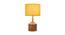 Harper Yellow Natural Fiber Shade Table Lamp with Natural  Wooden Base (Yellow) by Urban Ladder - Front View Design 1 - 611966