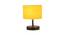 Zadie Yellow Fabric Shade Table Lamp with Black  Iron  Base (Yellow) by Urban Ladder - Front View Design 1 - 611972