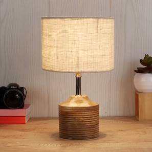 devansh Eliot White Natural Fiber Shade Table Lamp with Natural Wooden Base-picture-19